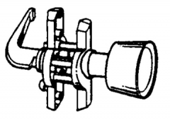 Latch w/ Knob Handle &amp; 1-1/4&quot; Hole Centers