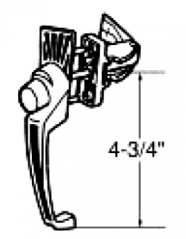 Latch w/ 4-3/4&quot; Lever for 1&quot; to 1-1/4&quot; Doors