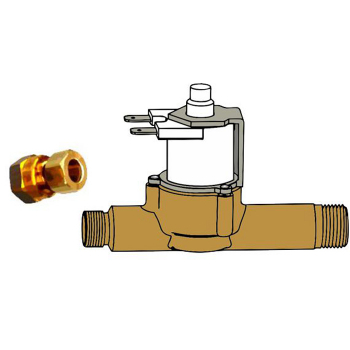 DE Solenoid Valve w 3/8&quot; Comp Connectors