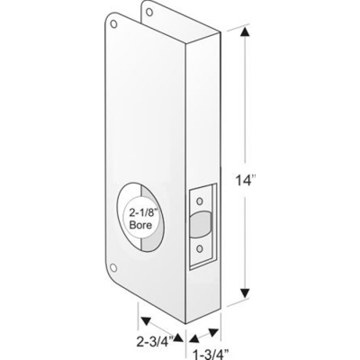 Door Reinforcer -Stainless Steel Finish