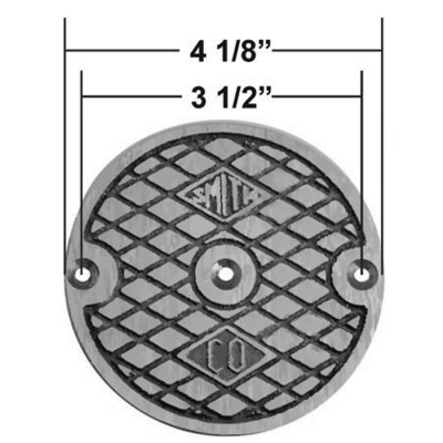 JR Smith Old Style Clean Out Cover 4-1/8" OD<BR>Nickel Brass