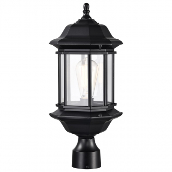 1 Light Outdoor LG Post Fixture -Black