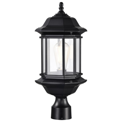 1 Light Outdoor LG Post Fixture -Black