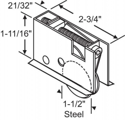 Roller -Pella 1-1/2 Wheel