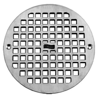 JR Smith Floor Drain Grate<BR>4-1/2" OD<BR>Nickel Plated Brass