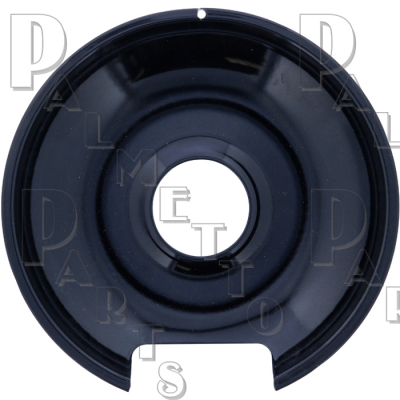 8" Universal Hinge Drip Pan Black Porcelain