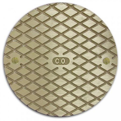 6" Nickel Bronze Round Cast Cleanout Cover