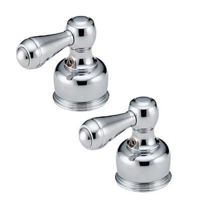 Delta Decorative Lever Handles - Chrome - Pair Hot & Cold