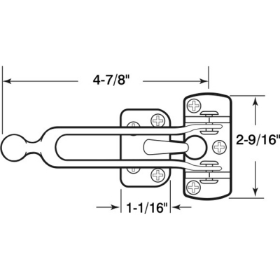 Night Latch Solid Brass -Brushed Brass Finish