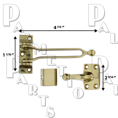 Night Latch Solid Brass -Polished Brass Finish