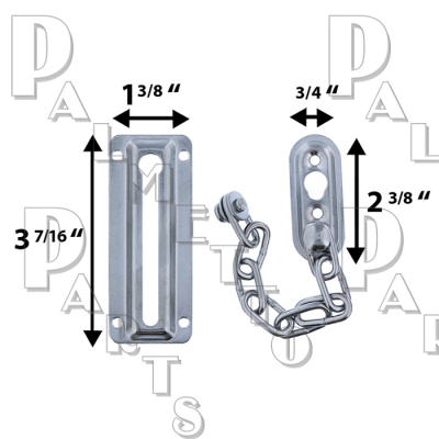 Chain Door Lock -Chrome Pack of 2