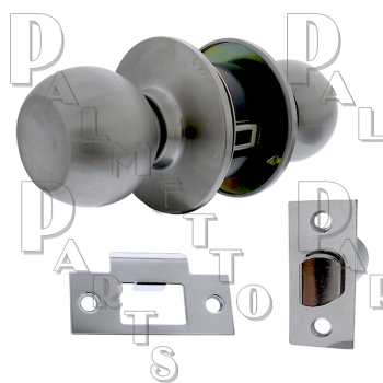 Passage Lockset Ball Handle -Stainless Steel Finish