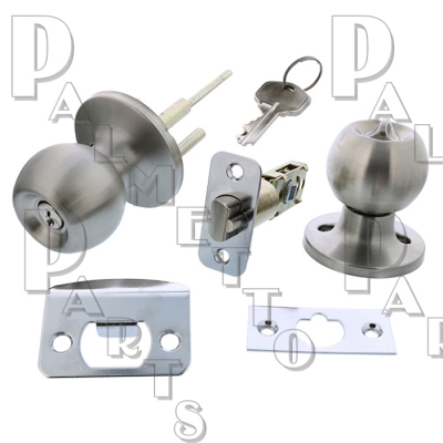 Entry Lockset Ball Handle -Stainless Steel Finish