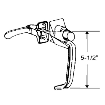 Storm Door Latch -Aluminum Finish