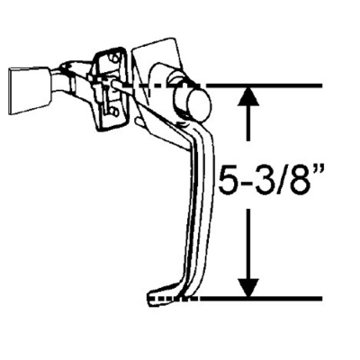 Storm Door Latch -Aluminum Finish