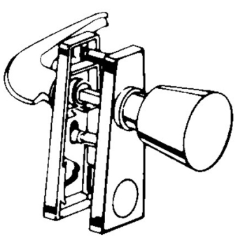 Storm Door Latch -Aluminum Finish