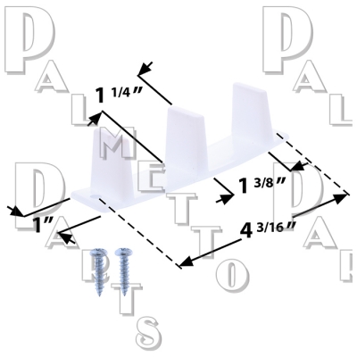 Bi-Pass Door Floor Guide for 1-3/8" Doors Each