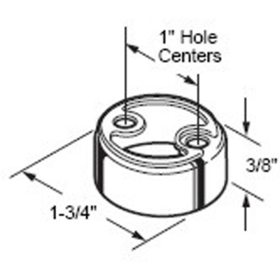 1/2" Domed Bumper Riser -Chrome Finish