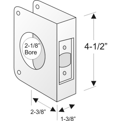 Door Reinforcer -Stainless Steel Finish