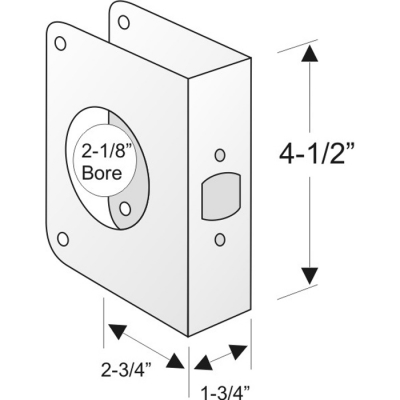 Door Reinforce -Non-Recessed - SS Finish