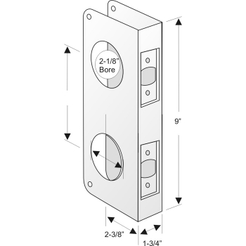 Door Reinforcer -Polished Brass Finish