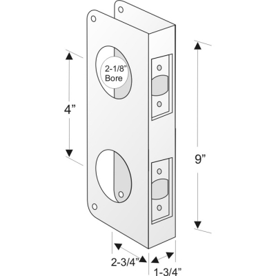 Door Reinforcer -Polished Brass