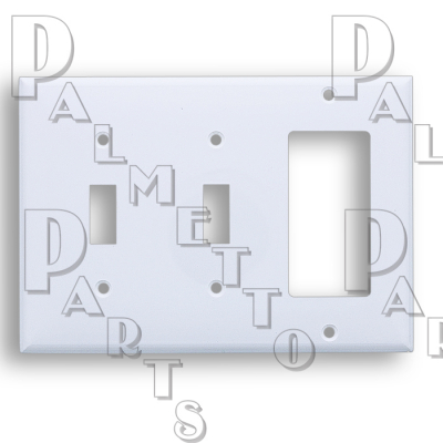 3 Gng 2 Togg/1 GFI Plate-WH