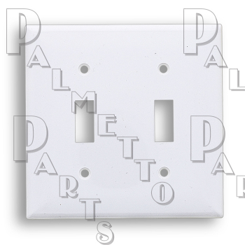 Double Gang Switch Wall Plate White