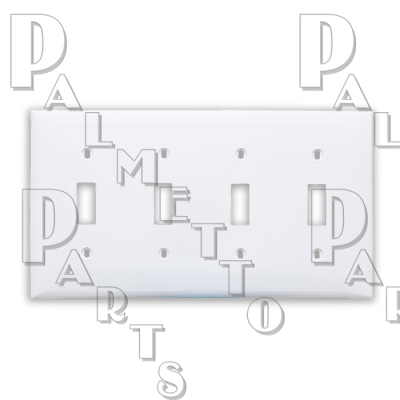 4 Gang Switch Plate White