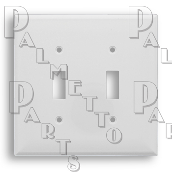 Midi 2-Gng Switch Plate-White