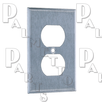 Duplex Receptacle Wall Plate Stainless Steel