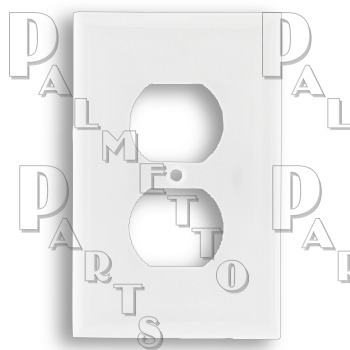 Jumbo Receptacle Wall Plate White CASE 25