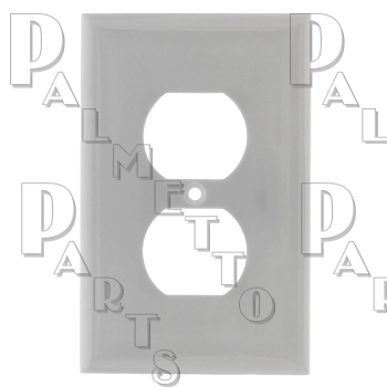 Jumbo Receptacle Wall Plate White CASE 25