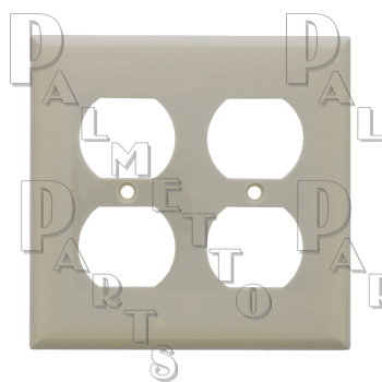 STD 2 Gang Receptacle Plate Ivory