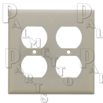 STD 2 Gang Receptacle Plate Ivory