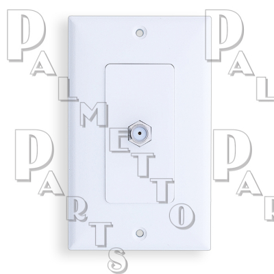 Coax Wall Plate With Connection White