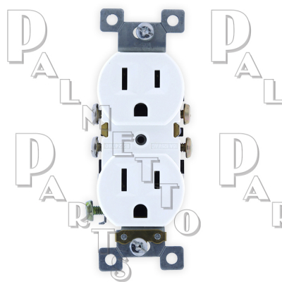 15A Duplex Receptacle White