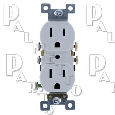 15A Duplex Receptacle White