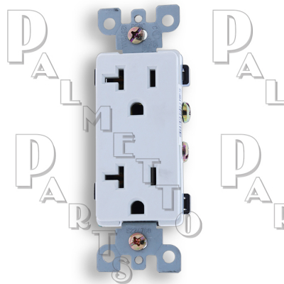 15A Decora Duplex Receptacle White