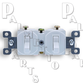 Double Switch Single Pole White