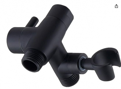 Hand Shower Arm 3 Function Diverter Valve<BR>Matte Black Finish