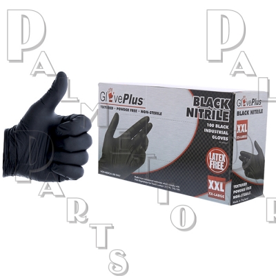 Black Nitrile Powdered Gloves XXL (100 box)