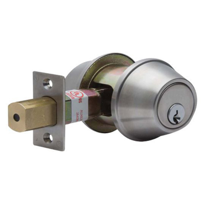 Single Cylinder Deadbolt Satin Chrome -Commercial Grade 2