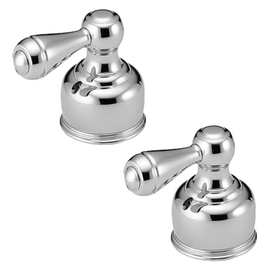 Delta Decorative Lever Handles - Chrome - Pair Hot & Cold