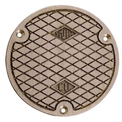 JR Smith Clean Out Cover<BR>7-1/2"" OD<BR>Plain Brass