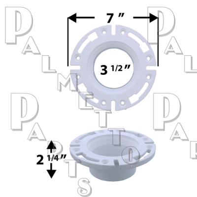 PVC Flange 3" x 4" PVC Flange