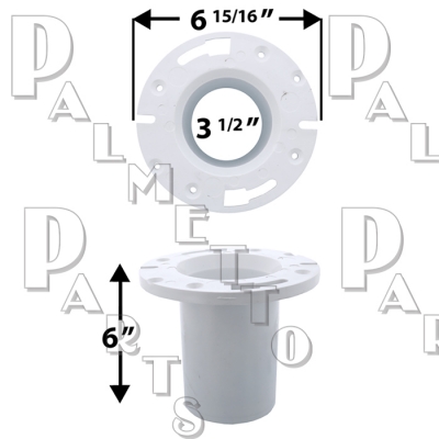 3" x 4" Deep Closet Flange