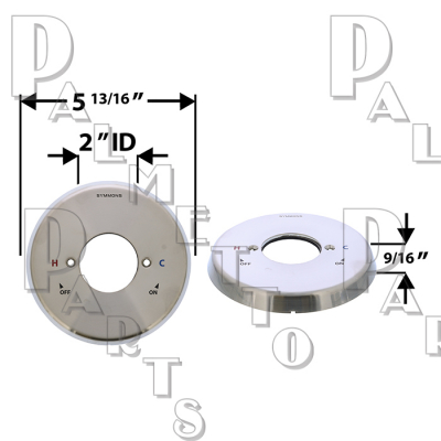 SY Shower Escutcheon Kit -Chrome