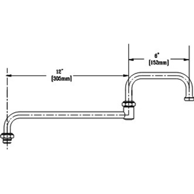 T&S* Double Joint Swing Spout 18"