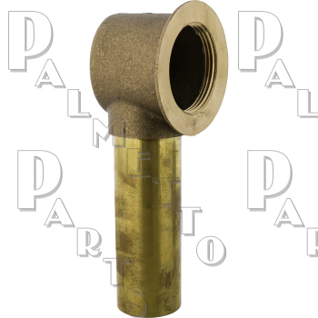 Tub Shoe Elbow -Brass 1-1/2&quot; x 11.5 Thread